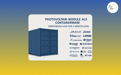 Photovoltaik-Module als Containerware – Direktbezug von Tier-1-Herstellern für Großabnehmer - PV-Module als Containerware – Tier-1-Großhandel direkt ab Werk | ZeptoSolar