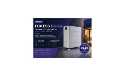 FOX ESS DQ6.6 ist da: Der neue Hochvolt-Speicher mit bis zu 92,68 kWh - FOX ESS DQ6.6 Speicher bis 92,68 kWh | ZeptoSolar