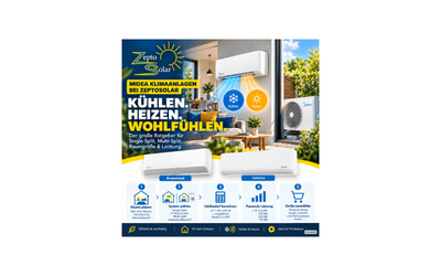 Midea Klimaanlagen bei ZeptoSolar – der große Ratgeber für Single-Split, Multi-Split, Raumgröße &amp; Leistung - Midea Klimaanlagen: Single- &amp; Multi-Split Ratgeber | ZeptoSolar