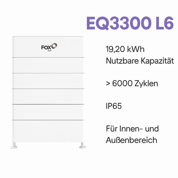 FoxESS EQ3300-L6 19,2 kWh Batteriespeicher