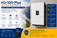 FOX ESS H3-100-Plus Hybrid-Wechselrichter 100 kW, 3-phasig, 8 MPPT, EPS, IP65, WiLAN