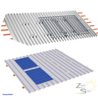 Trapezblech Montageset für 6 Module