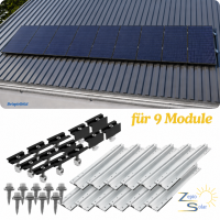 Trapezblech Montageset für 9 Module