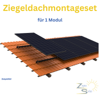 Montagesystem f&uuml;r 1 Photovoltaik-Modul auf dem...