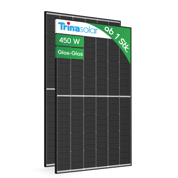 450W Trina Vertex S+ Glas Glas Solarmodul BLACK FRAME