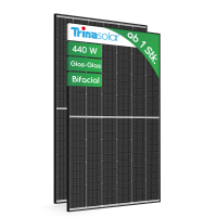 440W Trina Vertex S+ Glas Glas Bifacial Solarmodul BLACK...