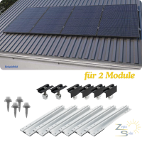 Trapezblech Montageset für 2 Module