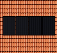 Schrägdach Montageset für 4 Solarmodule