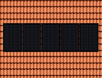 Montagesystem f&uuml;r 5 Photovoltaik-Module auf dem...