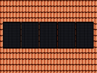 Schrägdach Montageset für 5 Solarmodule