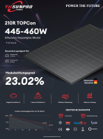 Sunpro SPDG460-N96R12 460W Full Black TOPCon Solarmodul...