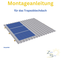 Photovoltaik-Komplettanlage 5,40 kWp für Trapezblechdach – mit 5 kW Hybrid-Wechselrichter & 5,18 kWh Speicher